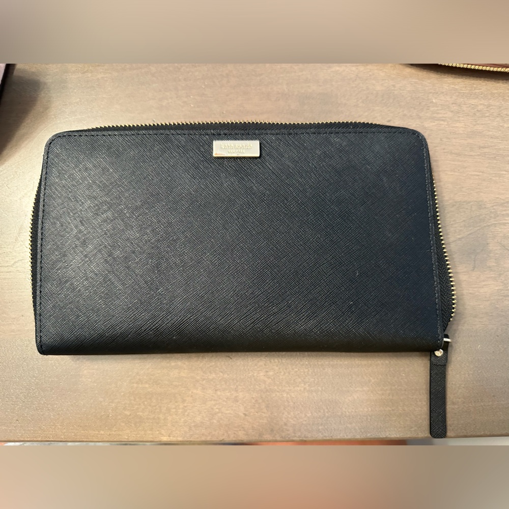 Kate Spade Black Zip-Around Wallet